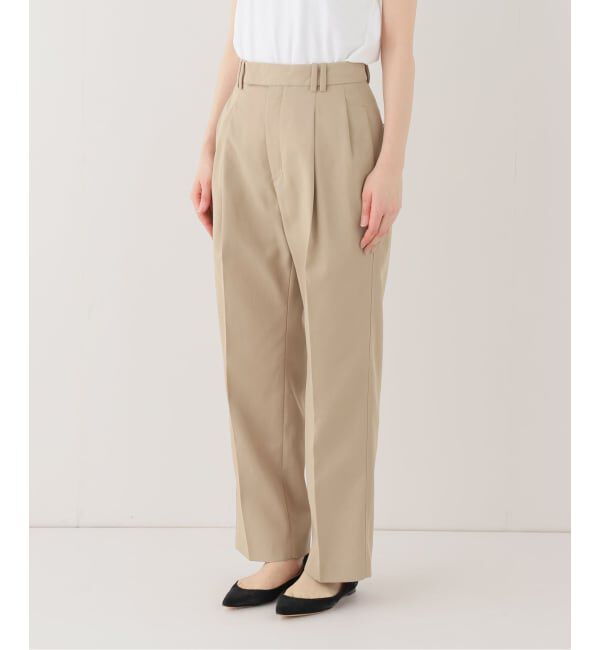 SLOBE IENA「《セットアップ対応可/WEBのみ4サイズ展開》撥水2タックチノパンツ」|チノ|