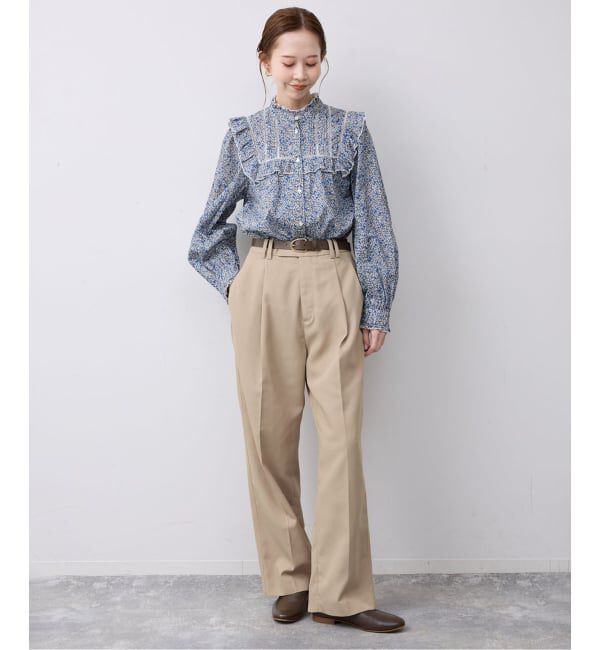 SLOBE IENA「《セットアップ対応可/WEBのみ4サイズ展開》撥水2タックチノパンツ」|チノ|