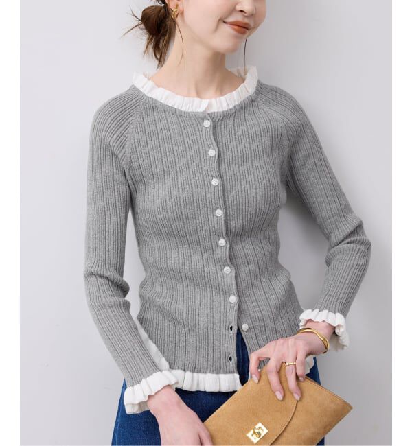 SLOBE IENA「《追加2》tyn.TGOR/トゴール フリルカーディガン J0102」|カーディガン|