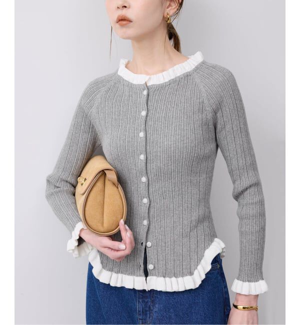 SLOBE IENA「《追加2》tyn.TGOR/トゴール フリルカーディガン J0102」|カーディガン|