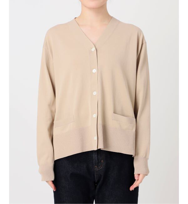SLOBE IENA「《接触冷感/UV機能/WEB限定/追加》FROSTYCOTTON Vネックカーディガン」|カーディガン|