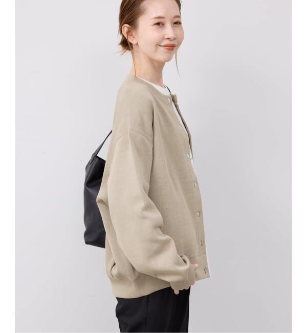 SLOBE IENA「《追加2》ダブルフェイスジャージースナップカーディガン」|カーディガン|