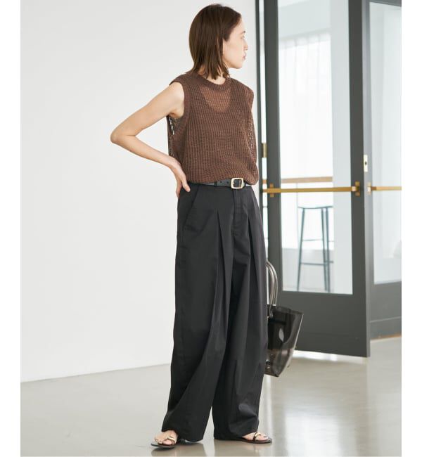 SLOBE IENA「《接触冷感/追加3予約》ライトチノタックカーブトラウザー」|チノ|