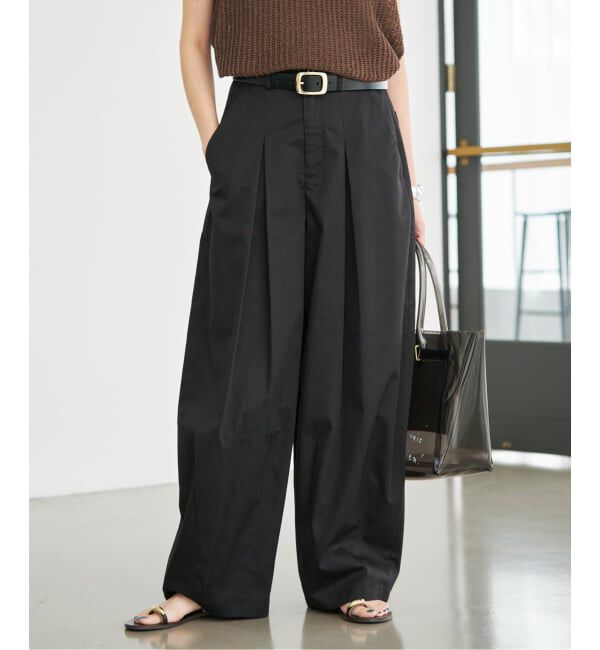 SLOBE IENA「《接触冷感/追加3予約》ライトチノタックカーブトラウザー」|チノ|