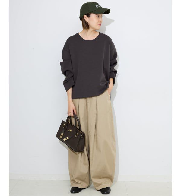 SLOBE IENA「《接触冷感/追加3予約》ライトチノタックカーブトラウザー」|チノ|