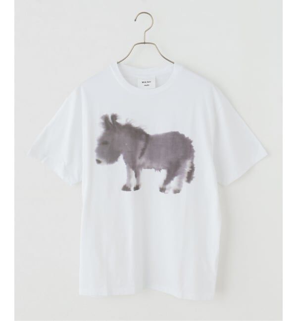 IENA LA BOUCLE「WILD ANIMALS ワイルドアニマルズ Donkey T-Shirt WAXATW-DO」|Tシャツ・カットソー|ホワイト