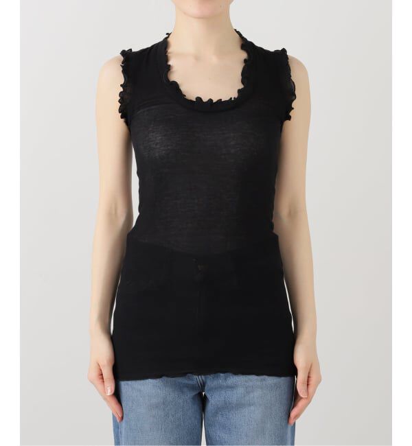IENA LA BOUCLE「《追加予約》seamless basic./シームレスベーシック Flounce タンクトップ」|タンクトップ|