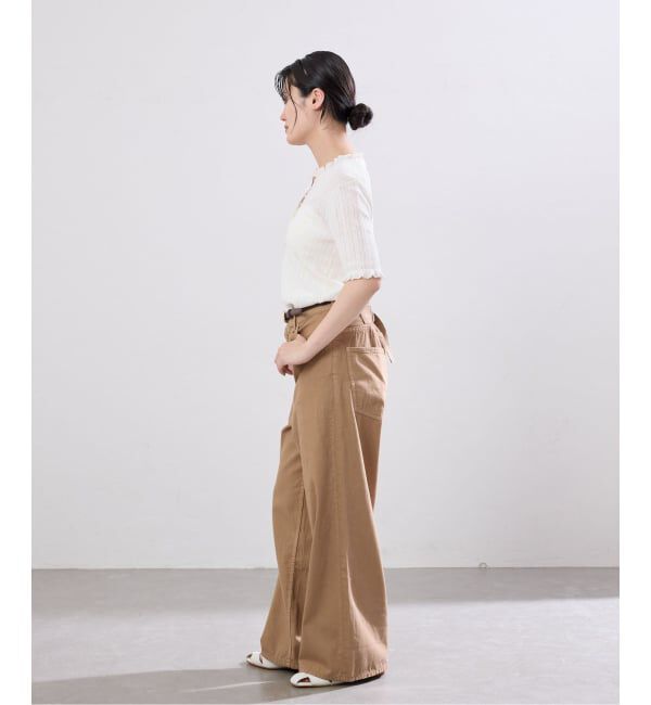 IENA「アイレットフリルハーフスリーブニット」|ニット・セーター|