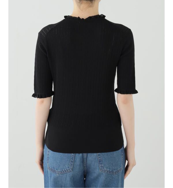 IENA「アイレットフリルハーフスリーブニット」|ニット・セーター|