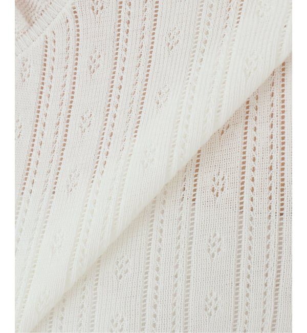 IENA「アイレットフリルハーフスリーブニット」|ニット・セーター|