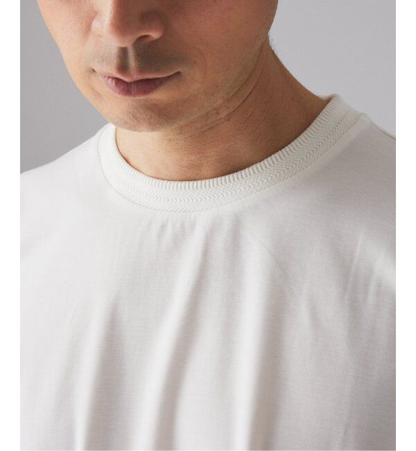 EDIFICE「E. SILK MIX JQ NECK Tシャツ」|Tシャツ・カットソー|ホワイト