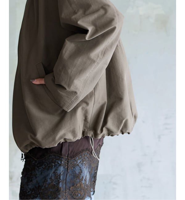 JOURNAL STANDARD「グログランノーカラーコクーンコート」|ノーカラーコート|