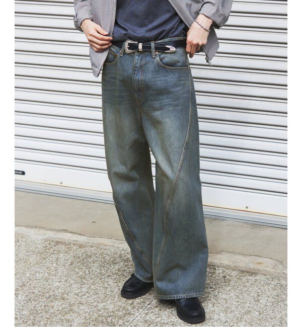 JOURNAL STANDARD「3D グレー 後染め キャノン パンツ」|デニム|ネイビー