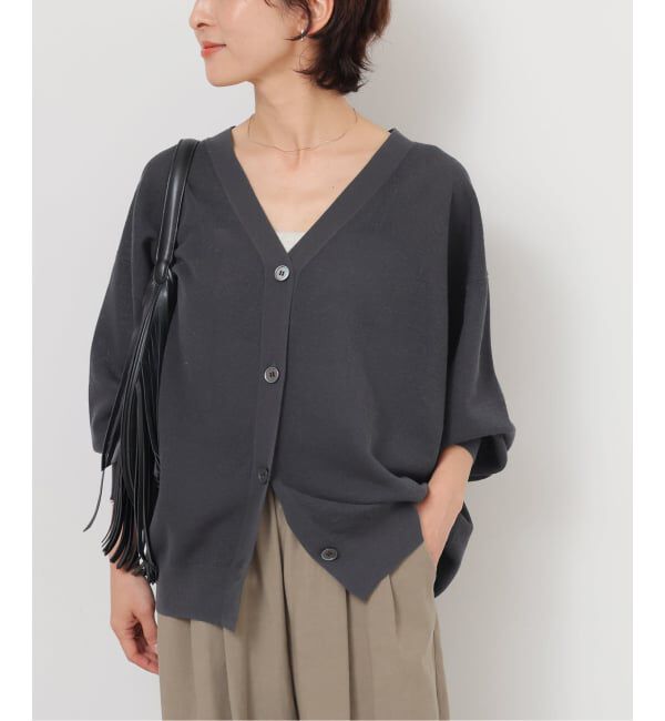 JOURNAL STANDARD relume「リネンミックスシアーVネックカーディガン」|カーディガン|ブラック A