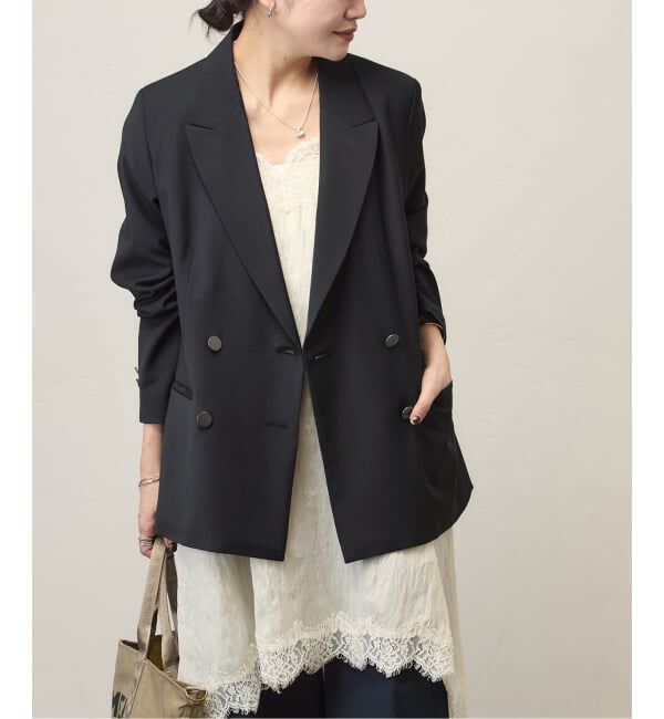 JOURNAL STANDARD「4B ダブルブレステッドジャケット」|テーラードジャケット|ブラック