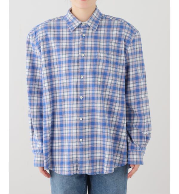 JOURNAL STANDARD「【HOLIDAY/ホリデイ】CHECK PADDED SHOULDER DAMAGE BIG」|シャツ・ブラウス|