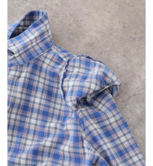 JOURNAL STANDARD「【HOLIDAY/ホリデイ】CHECK PADDED SHOULDER DAMAGE BIG」|シャツ・ブラウス|