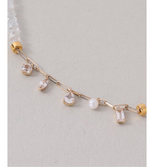 Lilas by Spick&Span「トパーズビーズチェーンモチーフネックレス K10」|ネックレス|