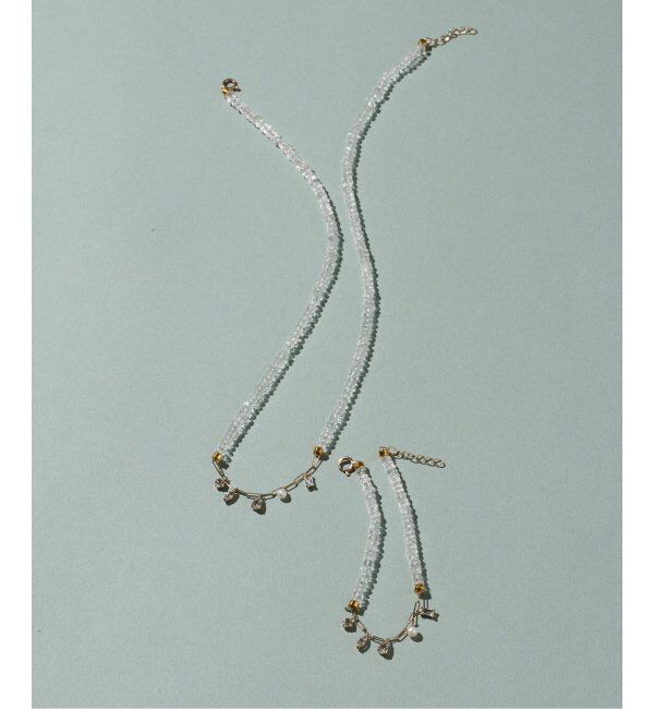 Lilas by Spick&Span「トパーズビーズチェーンモチーフネックレス K10」|ネックレス|