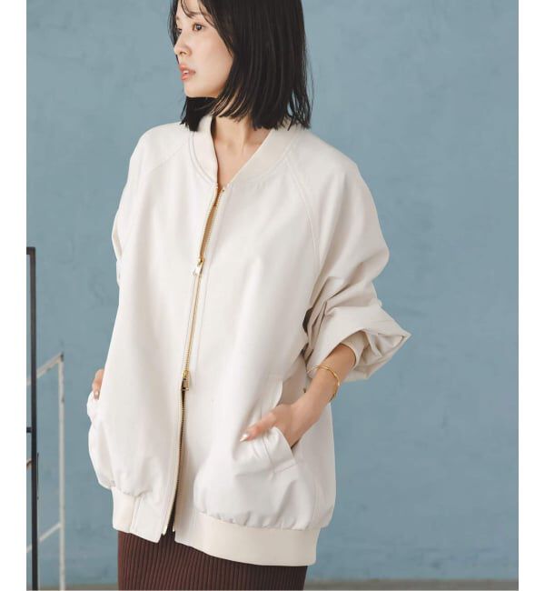 NOBLE「ハイツイストダブルクロスMA-1ブルゾン」|ブルゾン・スタジャン|ナチュラル