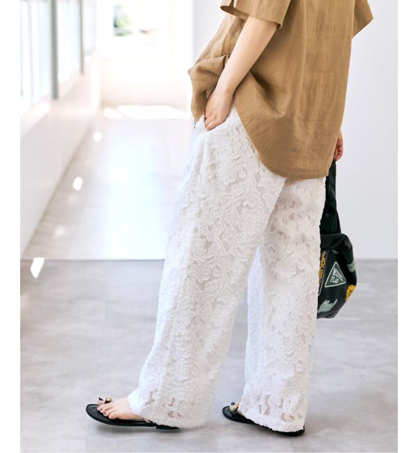 Spick and Span「《WEB限定》シアージャガードイージーパンツ」|その他|ナチュラル