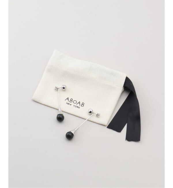 FRAMeWORK「ABOAB/アボアブ　モスアガット ドリップロングピアス」|ピアス|