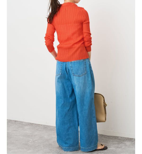 Spick and Span「シアーポロシャツカーディガン」|カーディガン|