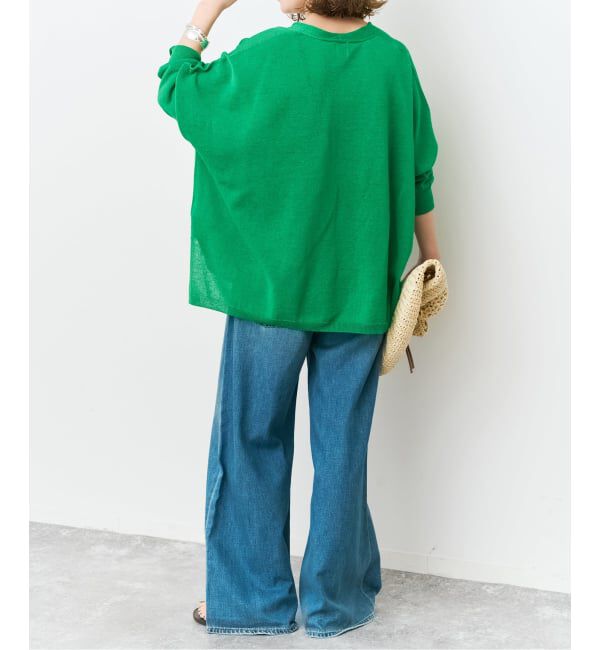 Spick and Span「《新色有り / 追加》コットンリネンギマオーバーサイズカーディガン」|カーディガン|