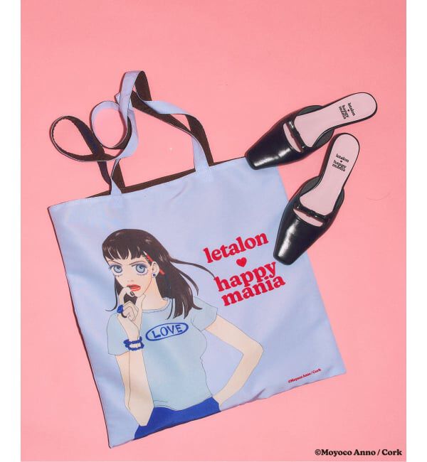  「LE TALON&times;HAPPY MANIA リバーシブルトート」|トートバッグ|サックスブルー