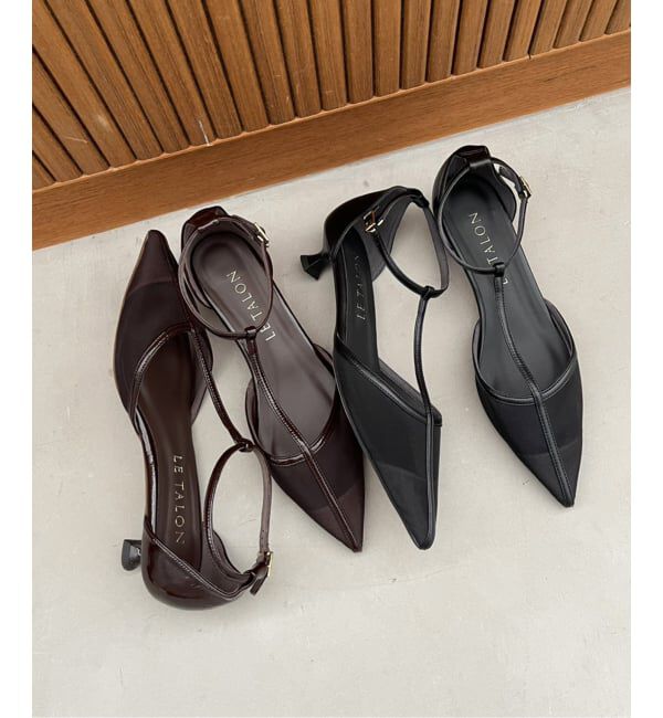  「《追加予約2》3.5cmTストラップシアーパンプス」|パンプス|