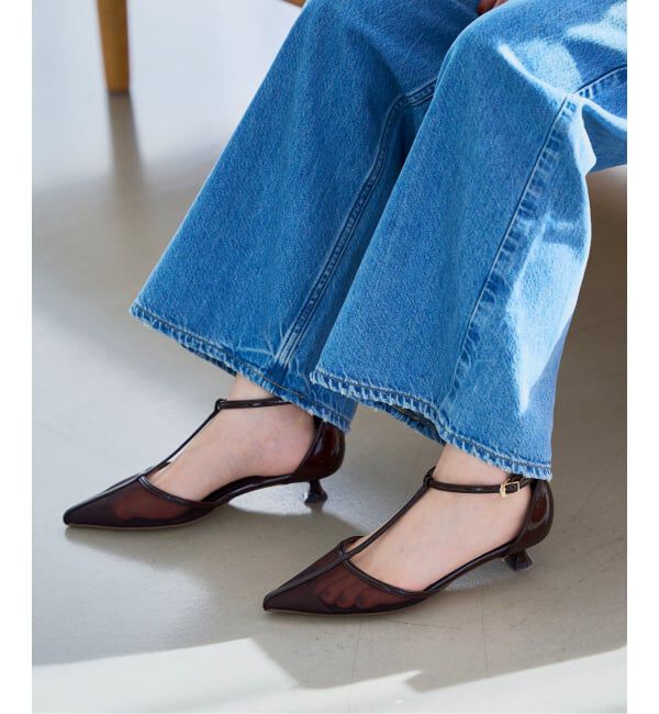  「《追加予約2》3.5cmTストラップシアーパンプス」|パンプス|