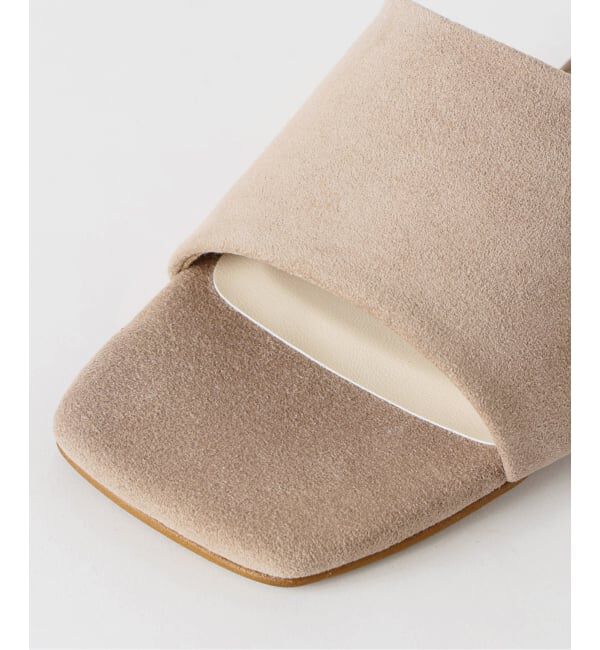  「《予約》MIRAI MATSUDA&times;LE TALON 4cmスクエアスエードミュール」|サンダル|