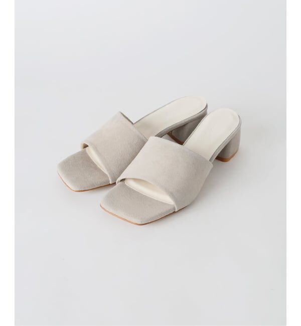  「《予約》MIRAI MATSUDA&times;LE TALON 4cmスクエアスエードミュール」|サンダル|