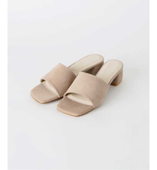  「《予約》MIRAI MATSUDA&times;LE TALON 4cmスクエアスエードミュール」|サンダル|