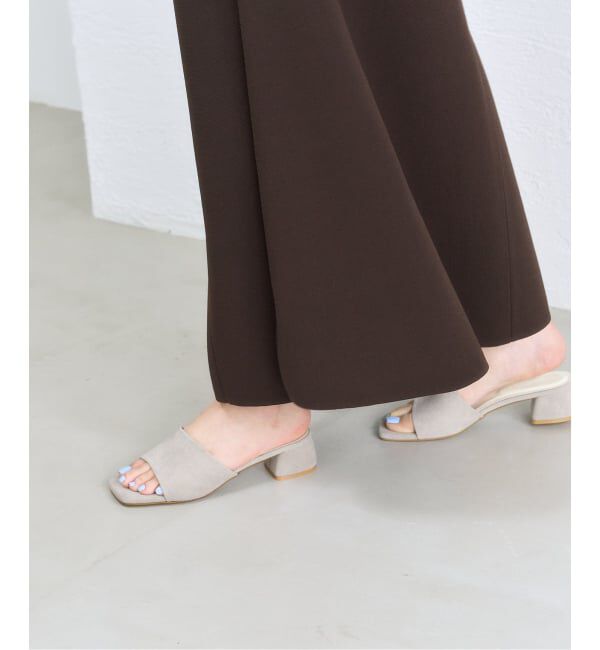  「《予約》MIRAI MATSUDA&times;LE TALON 4cmスクエアスエードミュール」|サンダル|