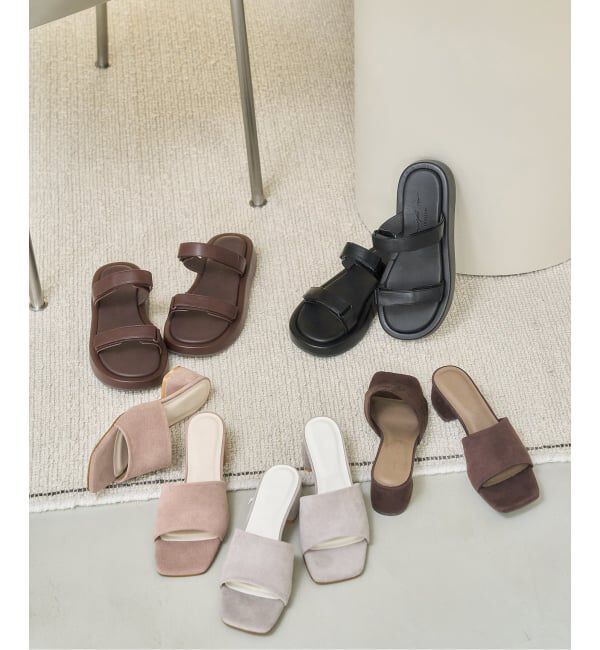  「《予約》MIRAI MATSUDA&times;LE TALONアツゾコWベルトミュールサンダル」|サンダル|