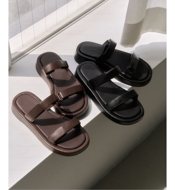  「《予約》MIRAI MATSUDA&times;LE TALONアツゾコWベルトミュールサンダル」|サンダル|