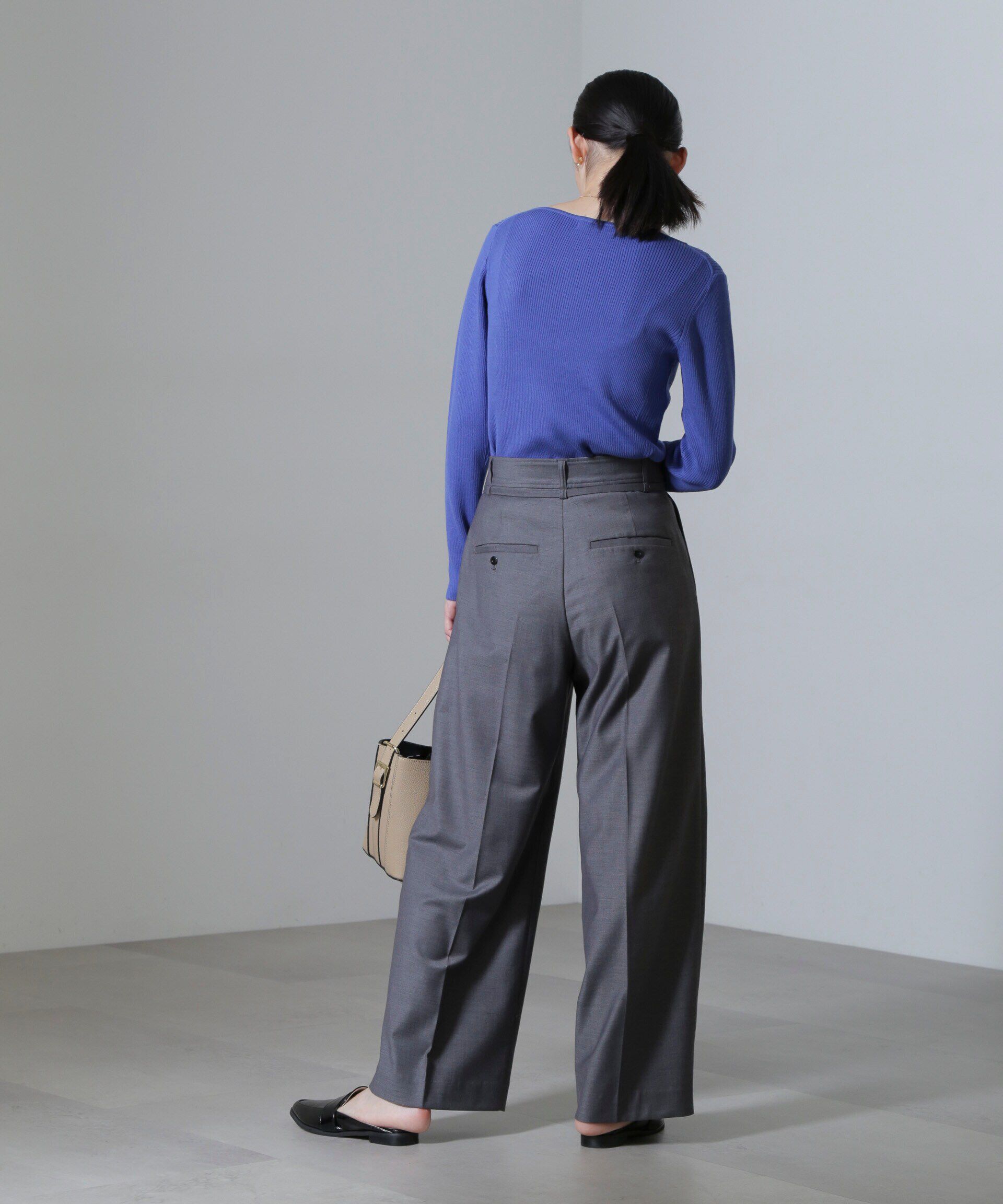 nano･universe「スーチングワイドスラックスパンツ」|チノ|