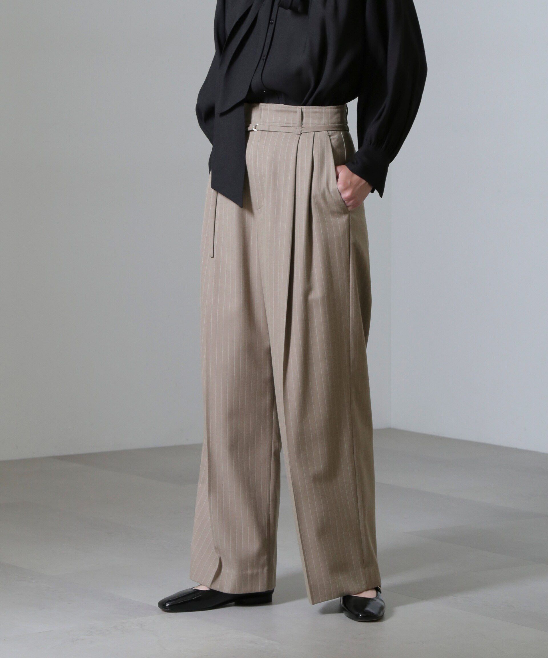 nano･universe「スーチングワイドスラックスパンツ」|チノ|パターン1