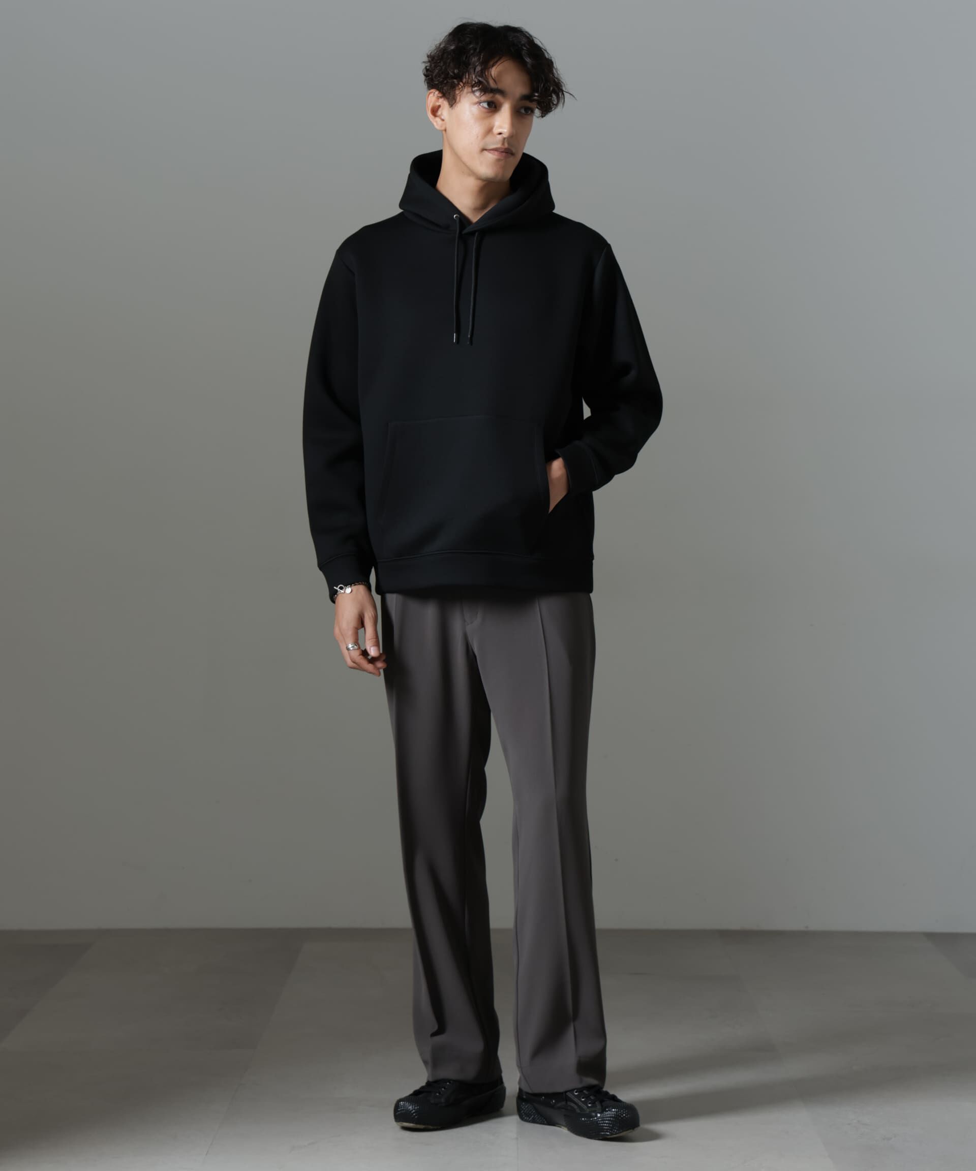 nano･universe「ドレープ ストレートスラックス(セットアップ可)」|チノ|