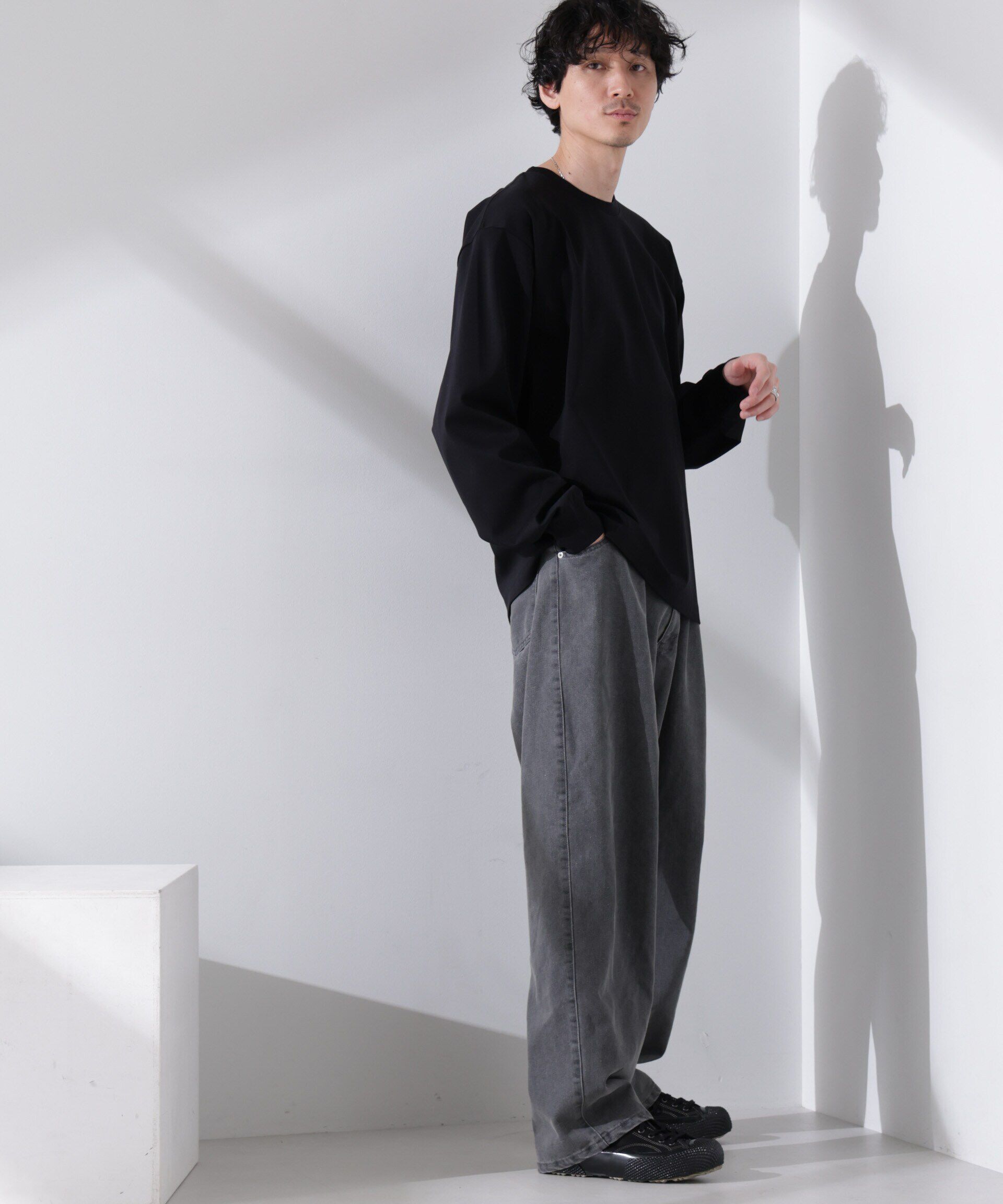 nano･universe「アンチスメル BIG クルーネックTシャツ 長袖」|Tシャツ・カットソー|