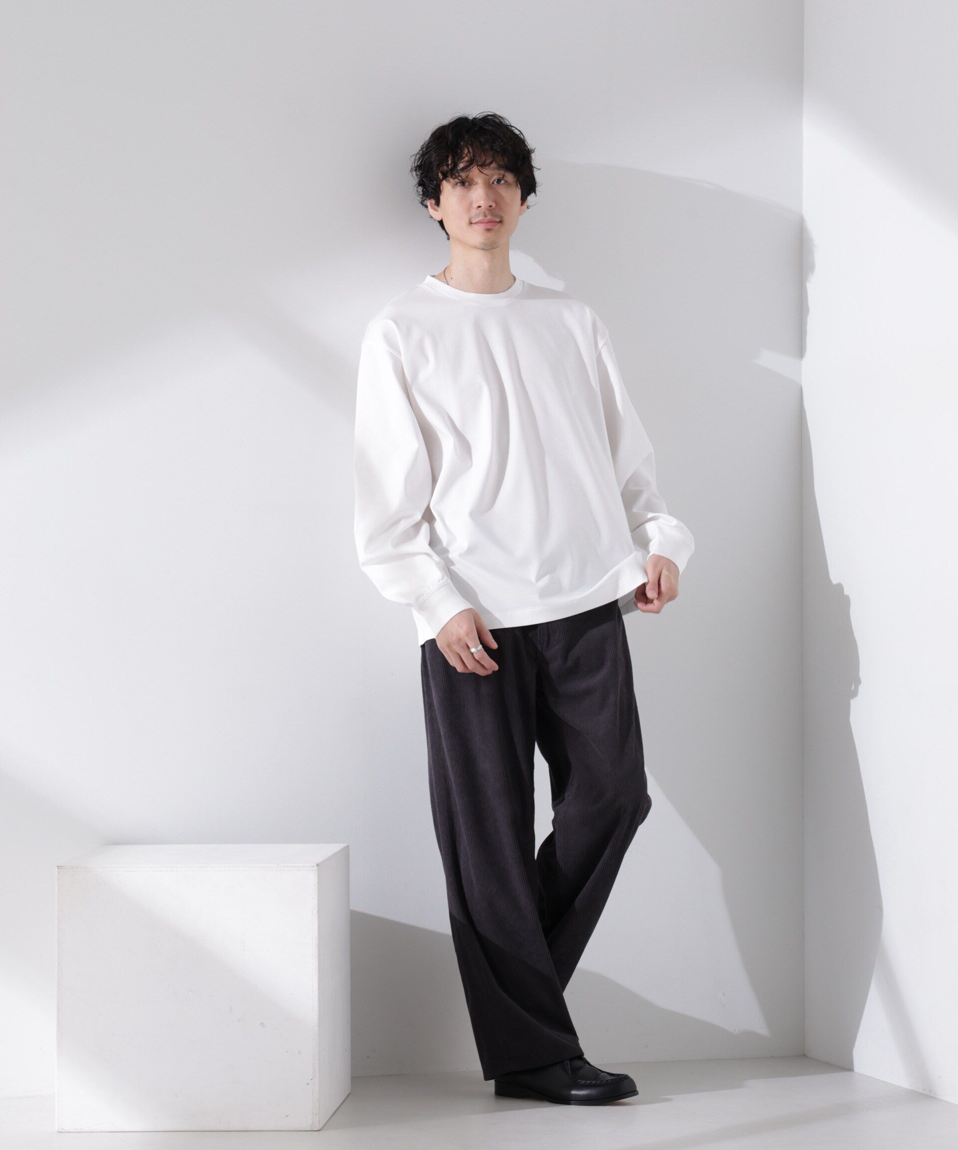 nano･universe「アンチスメル BIG クルーネックTシャツ 長袖」|Tシャツ・カットソー|