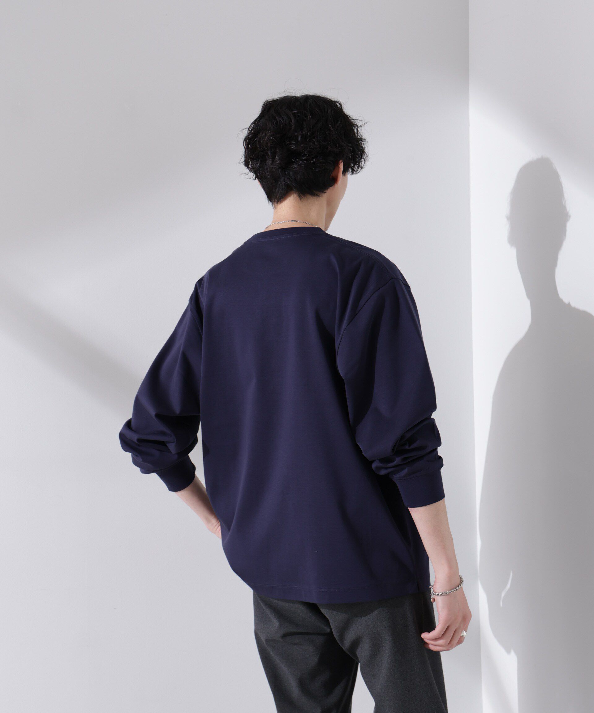 nano･universe「アンチスメル BIG クルーネックTシャツ 長袖」|Tシャツ・カットソー|