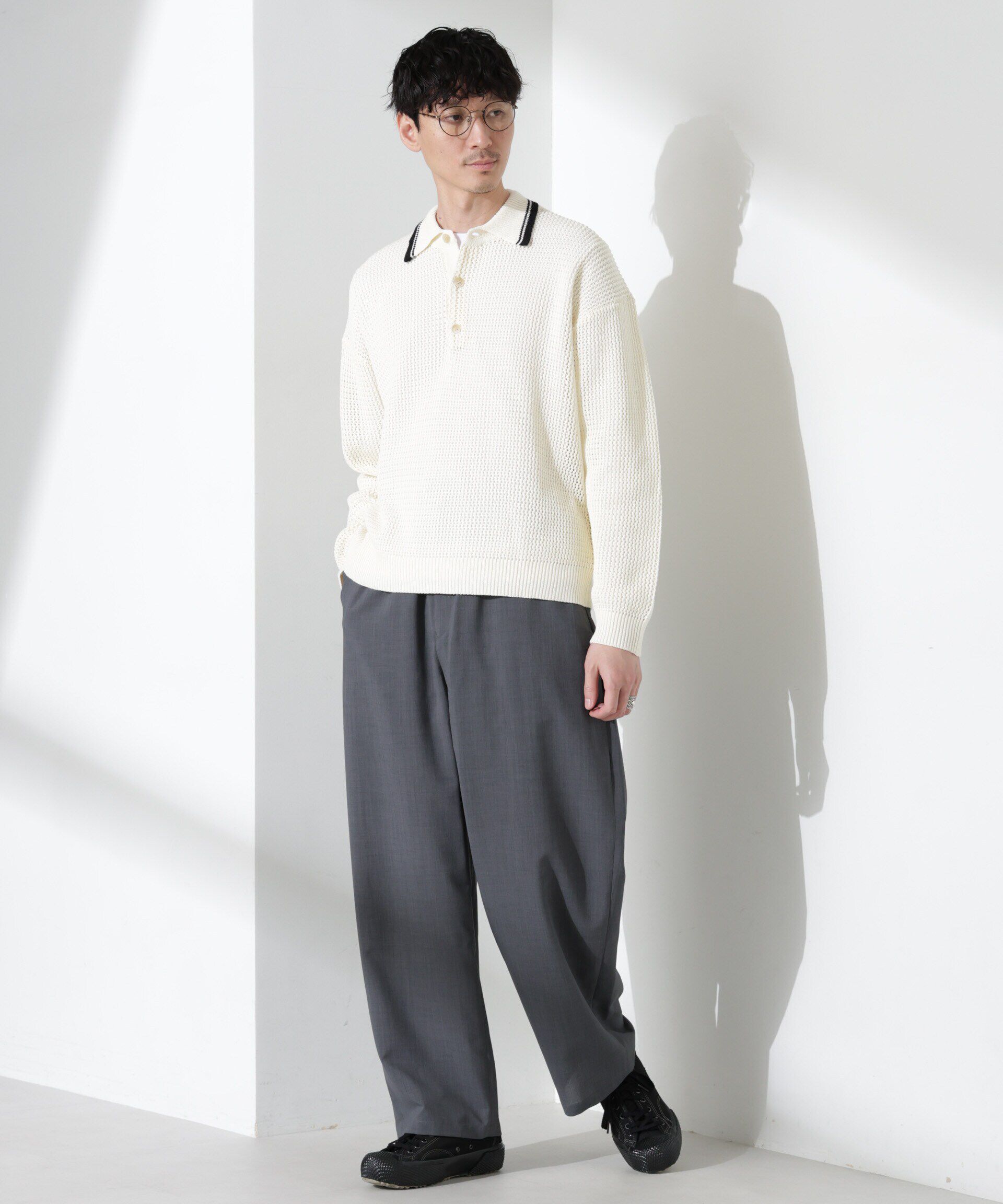 nano･universe「「大人のワイドパンツ」ハイツイストワイドスラックス」|チノ|