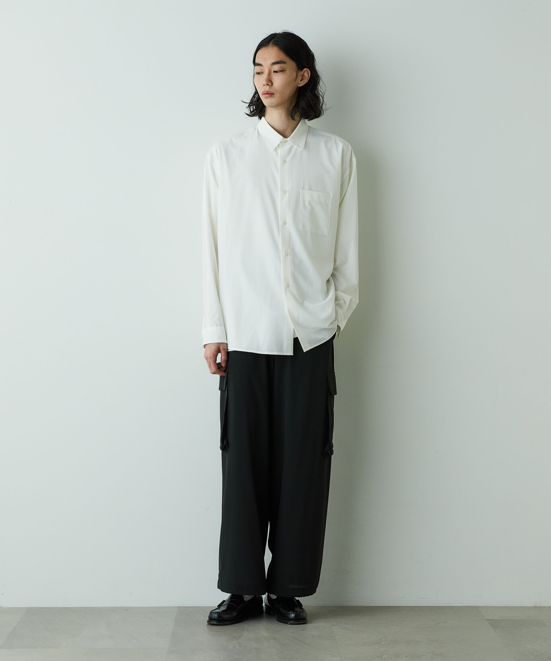 nano･universe「「HOTEL PALACE」オテルパラス アスレチックテックレギュラーカラーシャツ」|シャツ・ブラウス|