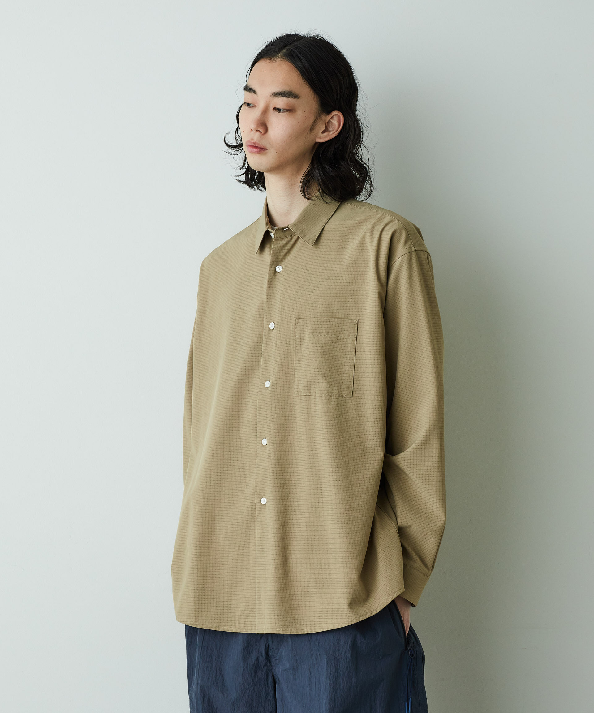 nano･universe「「HOTEL PALACE」オテルパラス アスレチックテックレギュラーカラーシャツ」|シャツ・ブラウス|