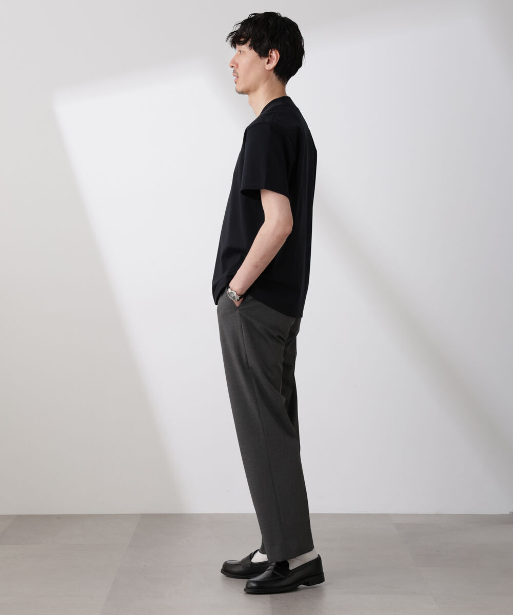 nano･universe「ジャケT(R)プレミアム Vネック 半袖」|Tシャツ・カットソー|