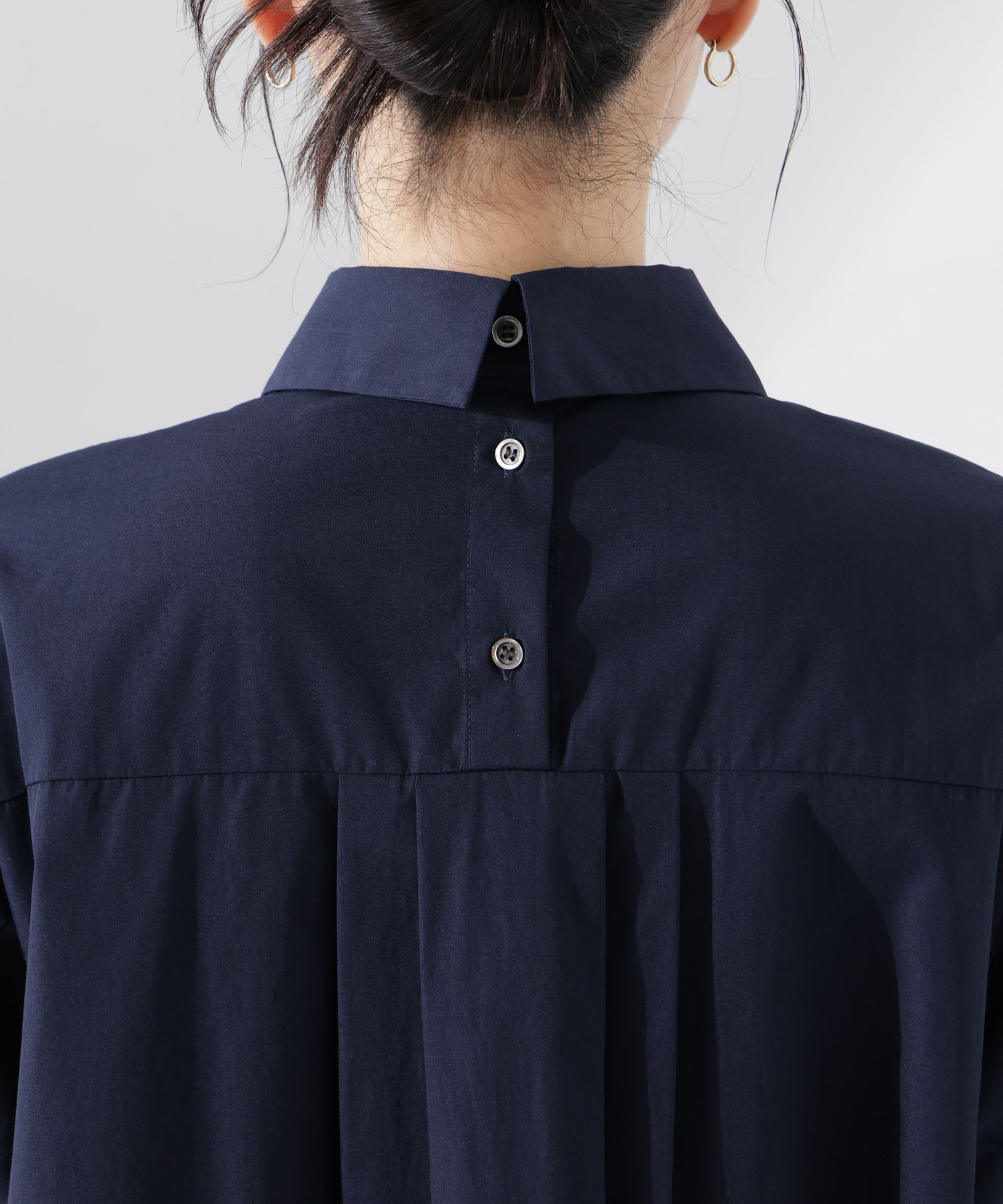 nano･universe「ニュアンスカラーフレアシャツワンピース」|ワンピース|