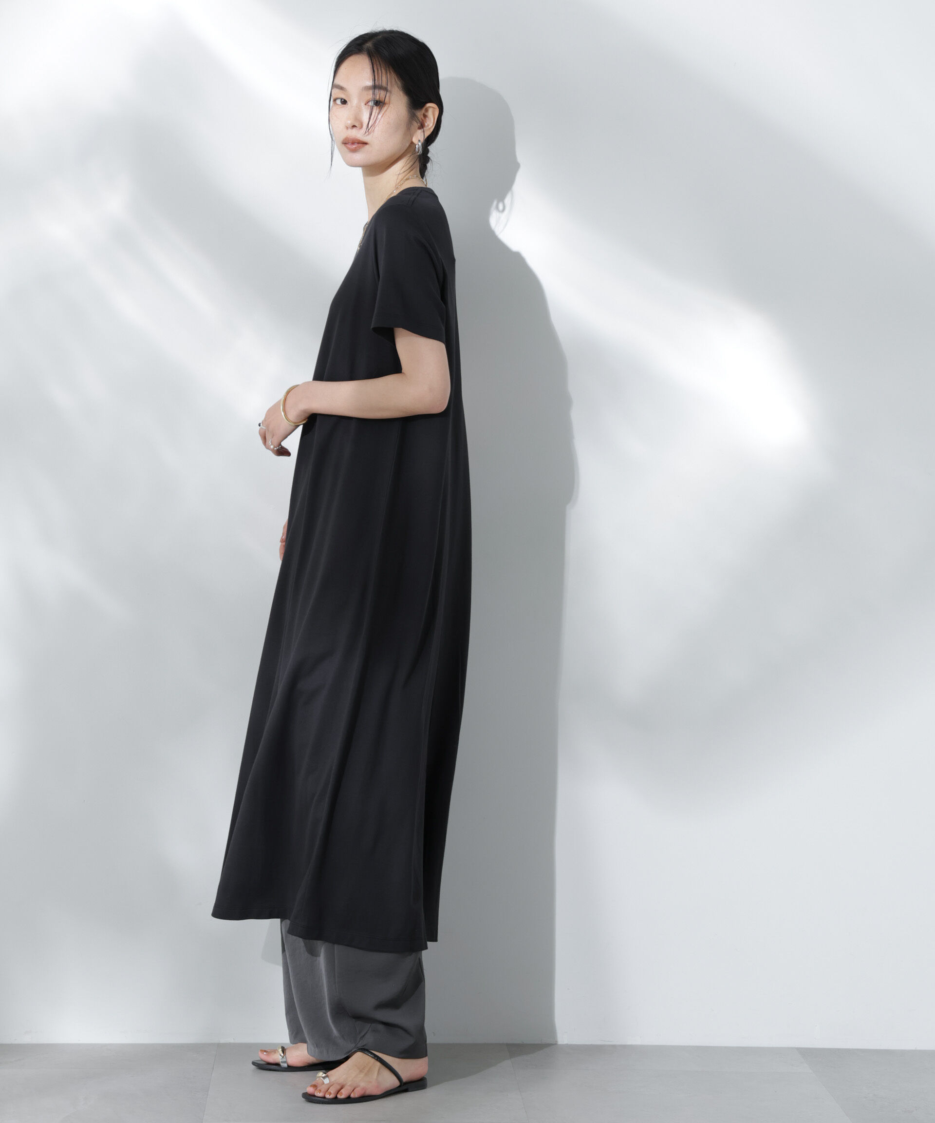 nano･universe「Anti Soaked(R) 汗染み防止フレアワンピース」|ワンピース|