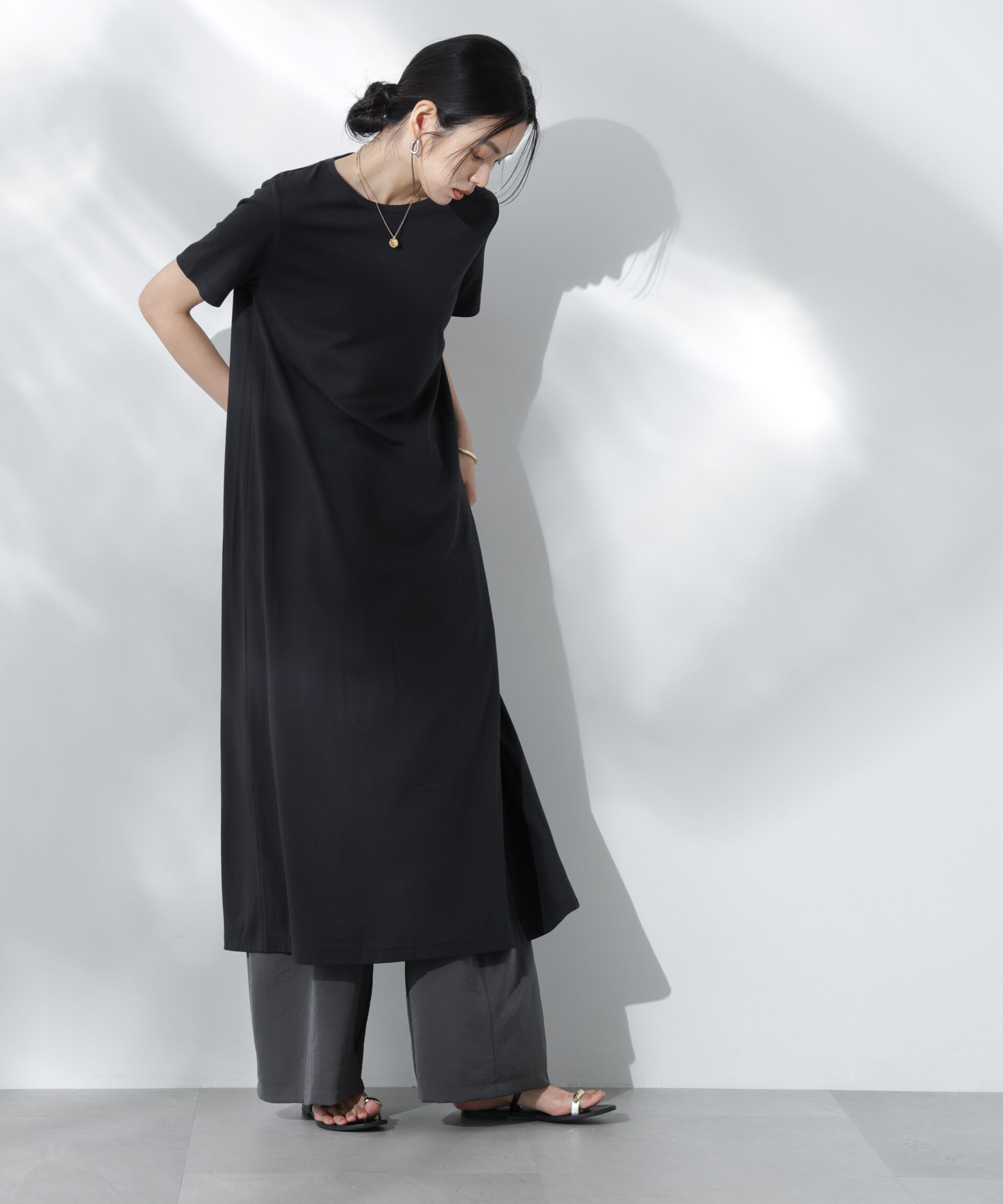 nano･universe「Anti Soaked(R) 汗染み防止フレアワンピース」|ワンピース|